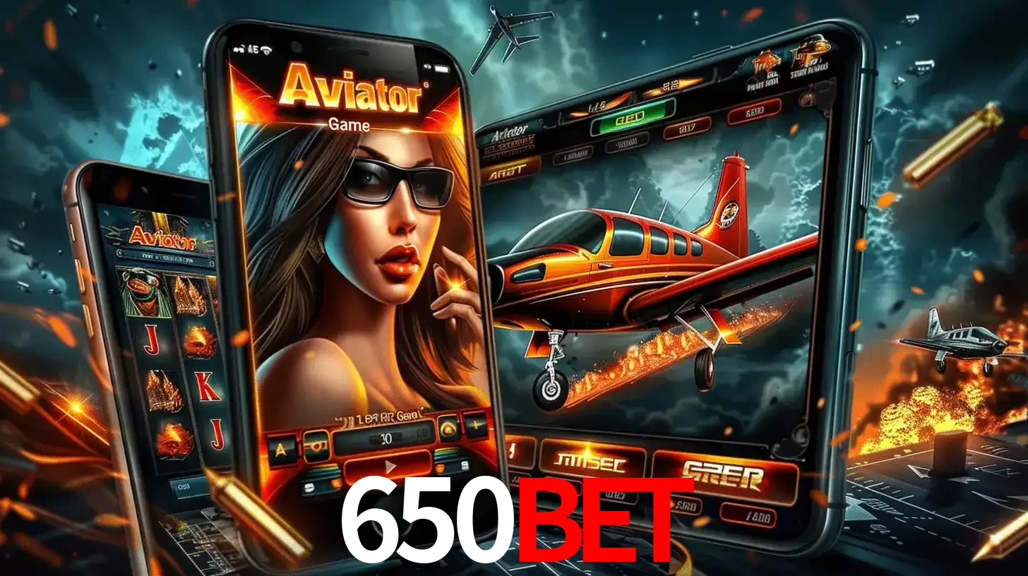 O popular jogo de apostas Aviator exibido em vários celulares e tablets, mostrando a interface emocionante e a ação de voo disponíveis para jogar agora no 650BET.