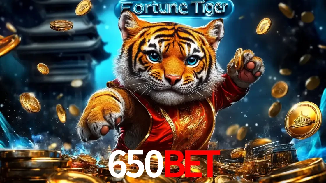 Imagem promocional do jogo de slot Fortune Tiger, com um tigre majestoso em traje tradicional cercado por uma fortuna em moedas de ouro, disponível agora no cassino 650BET.